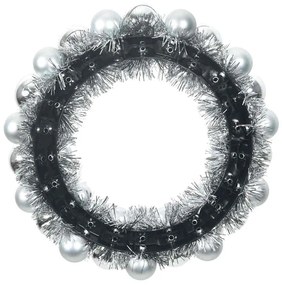 Karácsonyi labda koszorúk 2 pcs Ezüst 33 x 33 x 7 cm