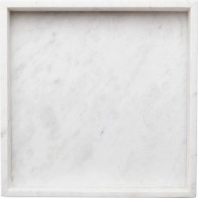 MARBLE márvány tálca, fehér 30 x 30cm