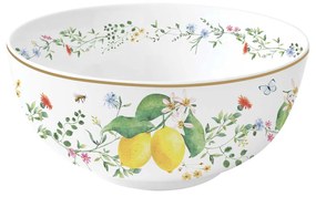 Mediterrán citromos porcelán tál 15 cm Fleurs et Citrons