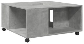 betonszürke szerelt fa dohányzóasztal 80 x 80 x 40 cm