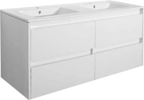 Porto 120 alsó fürdőszoba bútor mosdóval fehér színben