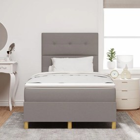 Box Spring Ágy Matrac nélkül Bézs 120x200 cm Szövet