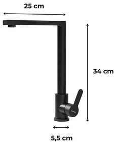 Valen mosogató csaptelep fekete