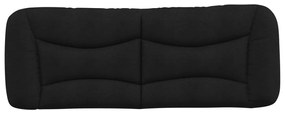 fekete szövet fejtámla párna 120 cm