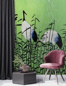 Gario Fotótapéta Herons, mintha kézzel festett lenne Anyag: Vlies, Méret: 150 x 210 cm