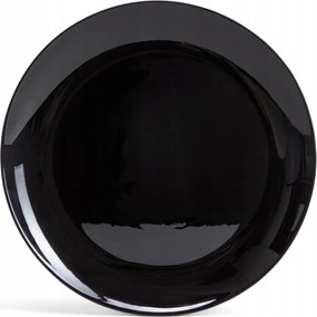 Capri Étkező tányér fényes csempe fekete 26,3 cm Homla