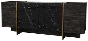 Konzolasztal Veyron - Black, Gold