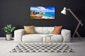 Vászonkép nyomtatás Tengeri táj Rocks Beach 120x60 cm