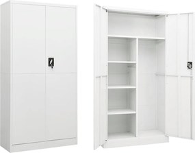 vidaXL fehér acél zárható szekrény 90 x 40 x 180 cm