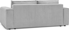 Világosszürke kordbársony kinyitható kanapé 245 cm Nihad – Bobochic Paris