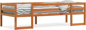 vidaXL viaszbarna tömör fenyőfa gyerekágykeret 80 x 200 cm