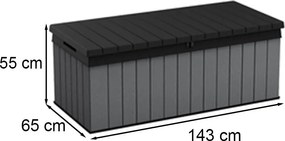 Darwin kerti tároló 380L szürke