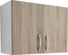 Benita 2 ajtós Felső konyhaszekrény Sonoma Tölgy-Fehér 60x30x45 cm