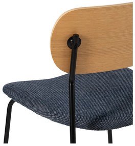 Kék-natúr színű étkezőszék szett 4 db-os Moe – Ixia