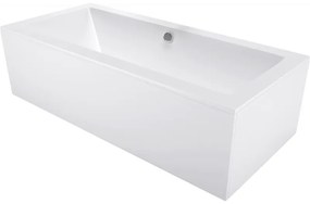 Mexen Cube téglalap alakú kád 180 x 80 cm és burkolattal, Fehér - 55051808000X