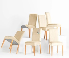 Restilo Feszítő huzat székhez Sento világos bézs, 48 x 48 x 58 + 10 cm, 6 db-os szett