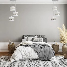 Csillár zsinóron HELEN 3xE27/15W/230V fehér/arany