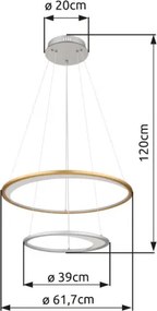 GLOBO 67333-44H UMBRA Modern Led Függesztett Lámpa IP20