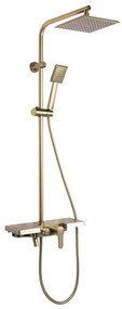 REA-P4121 - BRAVO zuhanyszett csapteleppel, szálcsiszolt arany