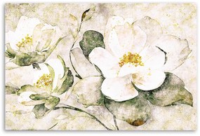 Gario Vászonkép Természet fehér virágokkal Méret: 90 x 60 cm