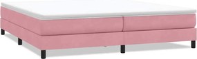 vidaXL rózsaszín bársony rugós ágy matrac nélkül 200x210 cm