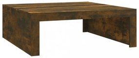 füstös tölgy színű szerelt fa dohányzóasztal 100 x 100 x 35 cm