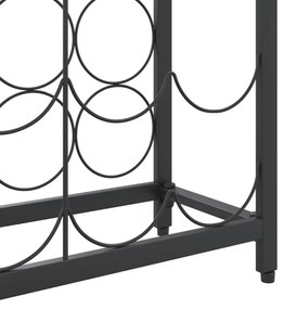 fekete kovácsoltvas bortartó 95 palackhoz 54 x 18 x 200 cm