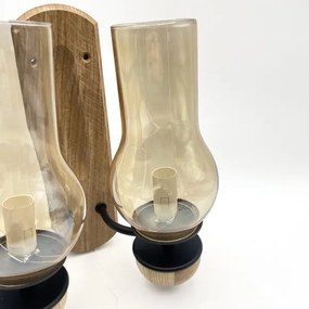 Brilagi - LED Fali lámpa COTTAGE 2xE14/40W/230V tölgy/barna