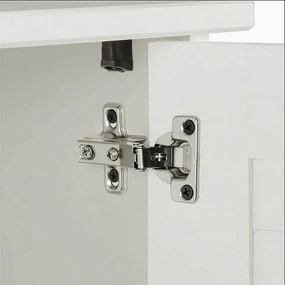 WC Szekrény polcokkal VIGO Fehér 60 x 27 x 161 cm Tömör fenyőfa