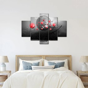 Piros absztrakt gömbök képe (150x105 cm)