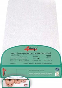 Vízálló frottír lepedő gumiszalaggal 160/200 1 fehér