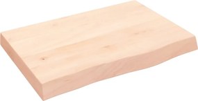 vidaXL kezeletlen tömör fa fürdőszobai pult 60x40x(2-6) cm