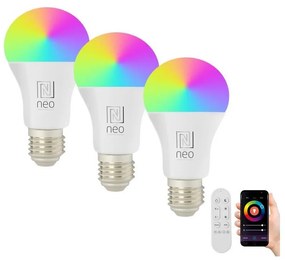 Immax Neo Immax NEO 07712CDO-SADA 3xLED RGB E27/9W/230V Wi-Fi Tuya + távirányító IM1248