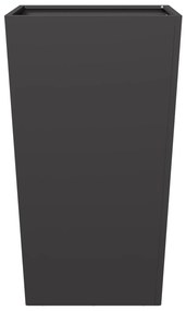 fekete acél kerti növénytartó 45 x 45 x 75 cm