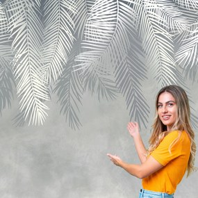 Fotótapéta Lógó Pálmafa Levelek 196x260 02 F