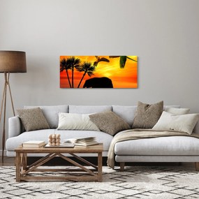 Kép - papagájok és elefántok (120x50 cm)