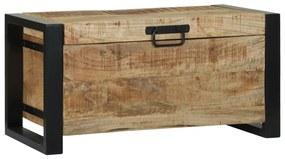 Tároló ládák 60x30x30cm Tömör Mangófából és Fém