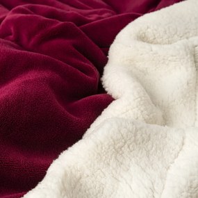 4Home gyapjú hatású pléd bordó, 150 x 200 cm