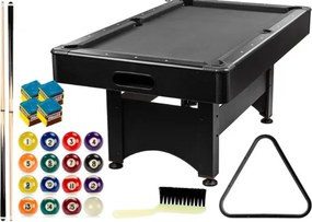 GamesPlanet Biliárdasztal felszereléssel fekete/antracit