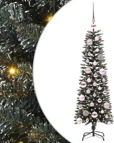 vidaXL Mű karácsonyfa 150 LED-del Zöld 120 cm PVC és Műanyag és Acél