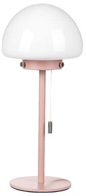 Rózsaszín üveg asztali lámpa 39 cm MORUGA Beliani