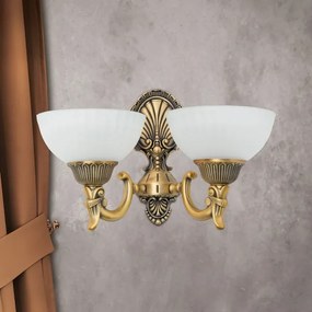 Orion WA 2-1201/2 - Fali lámpa ROCCA 2xE27/60W/230V bronz/fehér