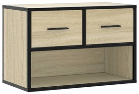 sonoma tölgy színű szerelt fa és fém TV-szekrény 60x31x39,5 cm