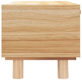 Barna szerelt fa és tömör fenyőfa dohányzóasztal 80x40x30 cm