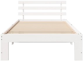 Faágykeret Fehér Fa 100 x 200 cm Minimalista Ágykeret