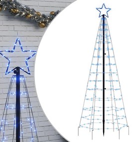 kék LED karácsonyfa tüskékkel 220 LED 180 cm