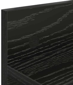 Fali Kabáthorog polcokkal Musta tammi 60 x 10.5 x 18 cm Faanyag