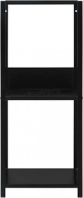 fekete kisméretű álló szerelt fa könyvespolc 33,5x39,6x79,7 cm