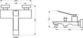AREZZO design ROCKFIELD kádtöltő, fekete AR-9904BL