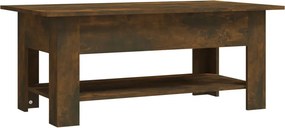 vidaXL füstös tölgy színű szerelt fa dohányzóasztal 102 x 55 x 42 cm